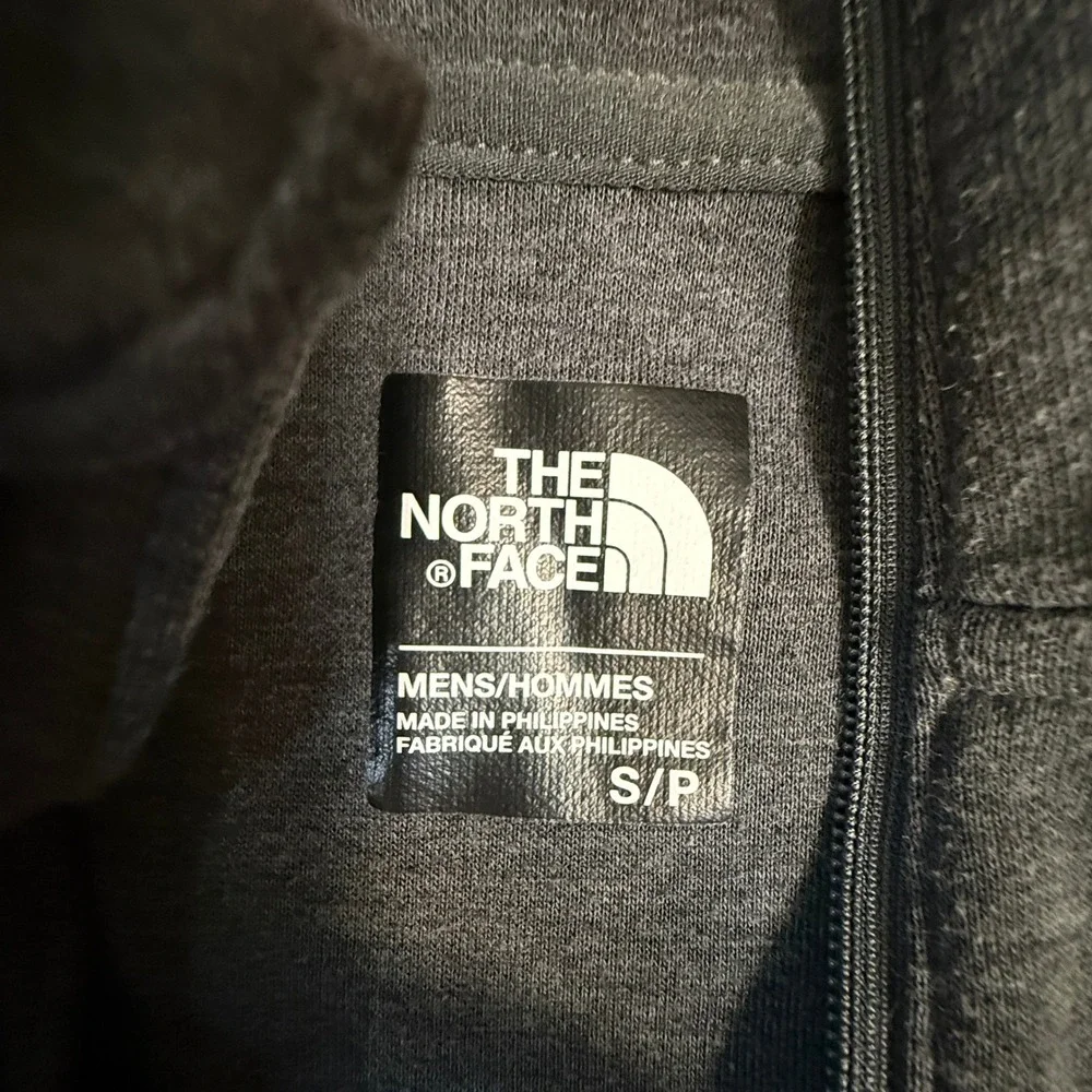 The North Face Quarter Zip Pullover Mens Small Gray Heathered NF0A2ULX Mock Neck